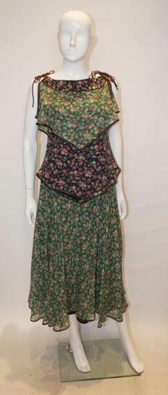 Vintage Anna Belinda Floral Skirt and Top