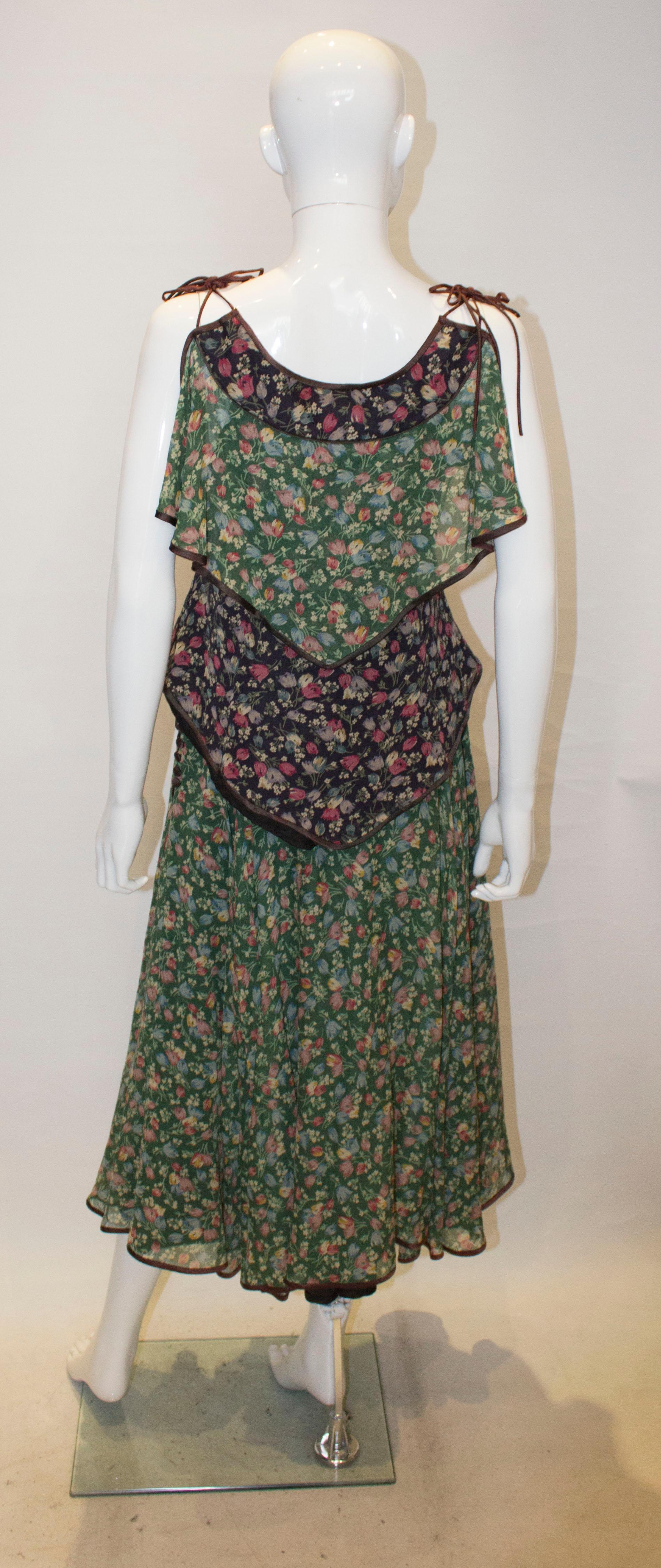 Vintage Anna Belinda Floral Skirt and Top 1