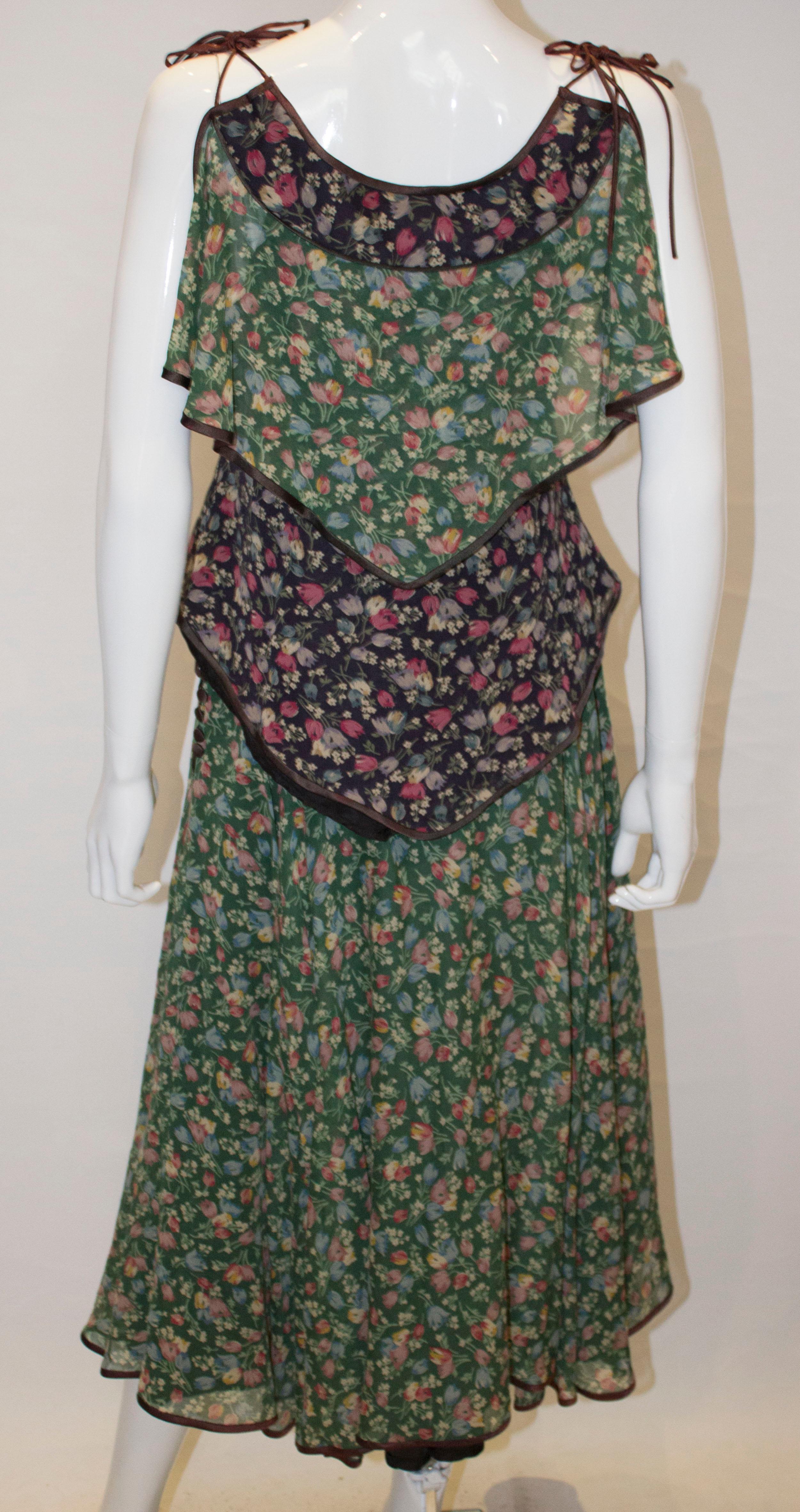 Vintage Anna Belinda Floral Skirt and Top 2