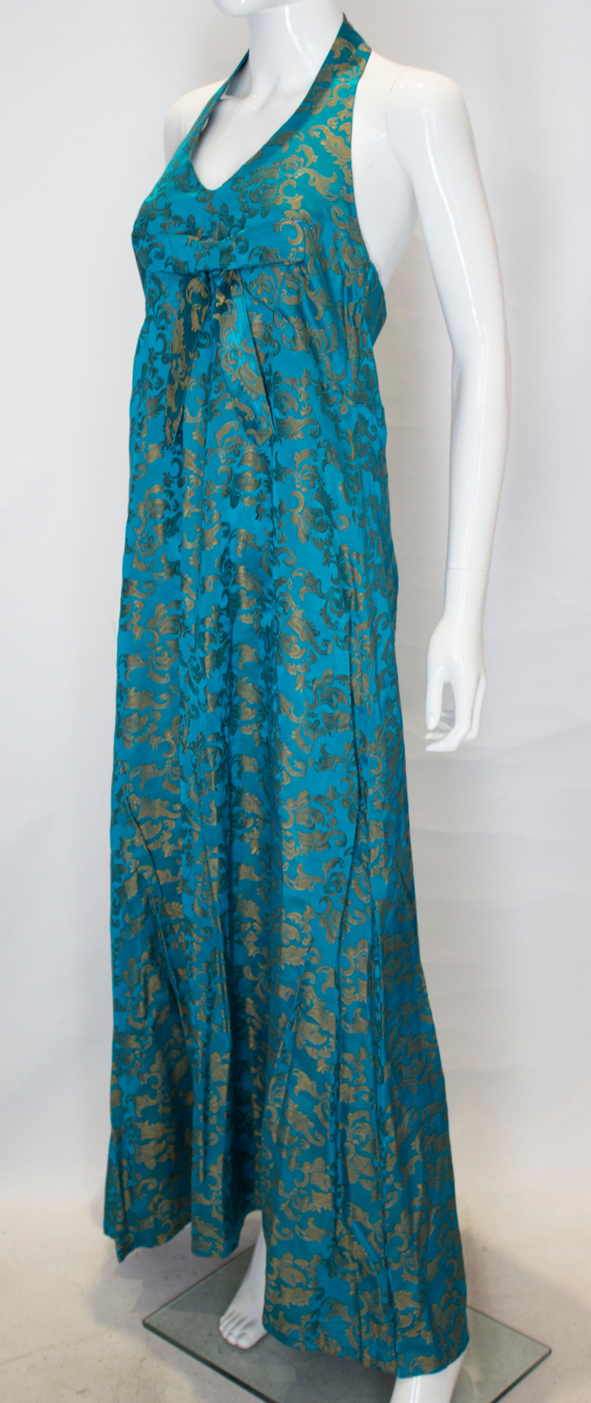 Vintage Anna Clay Couture Halter Neck Gown In Good Condition For Sale In London, GB