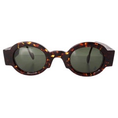 Occhiali da sole tondi tartarugati vintage Anne Et Valentin