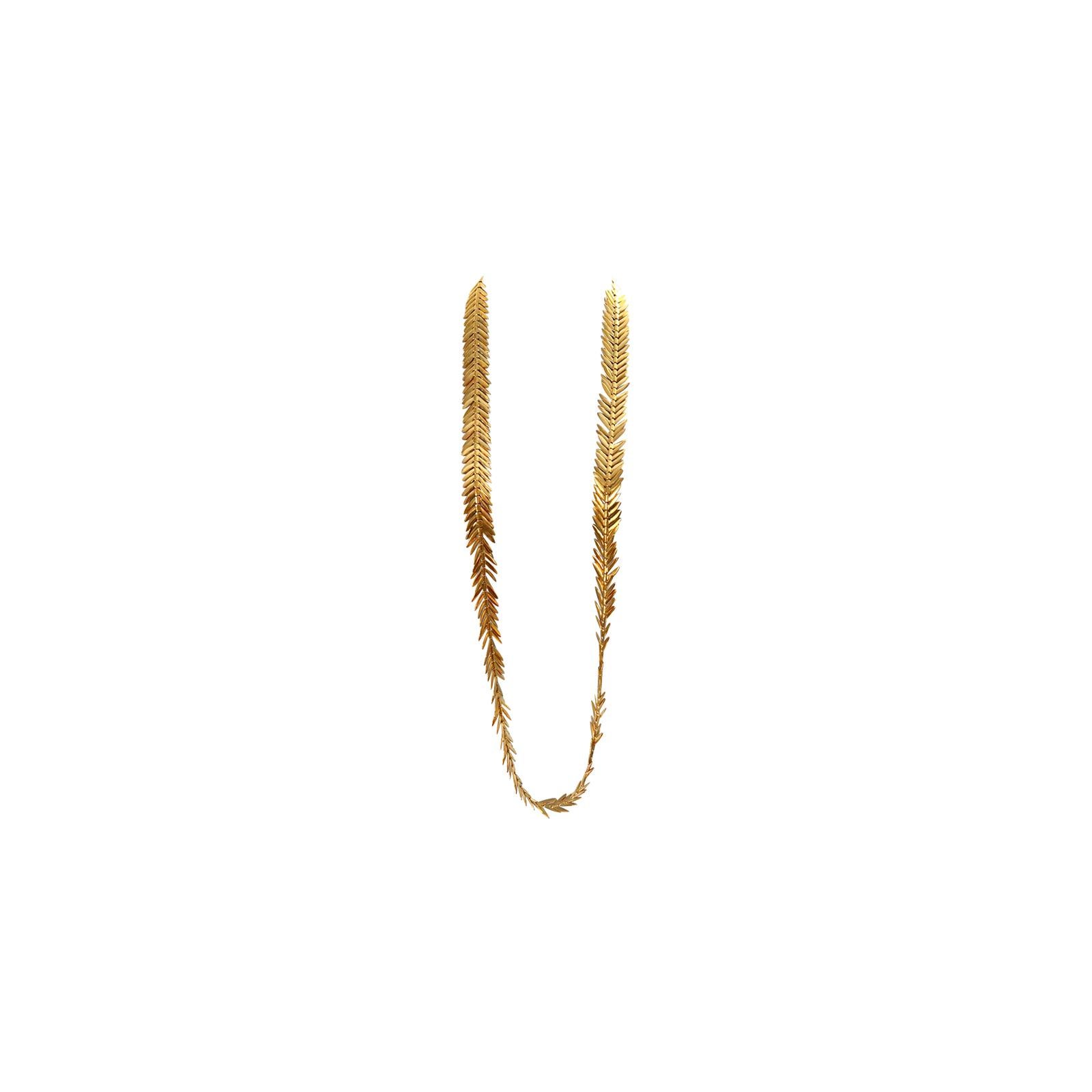 Vintage Anne Klein Gold Tone Long Necklace Circa 1980s 5