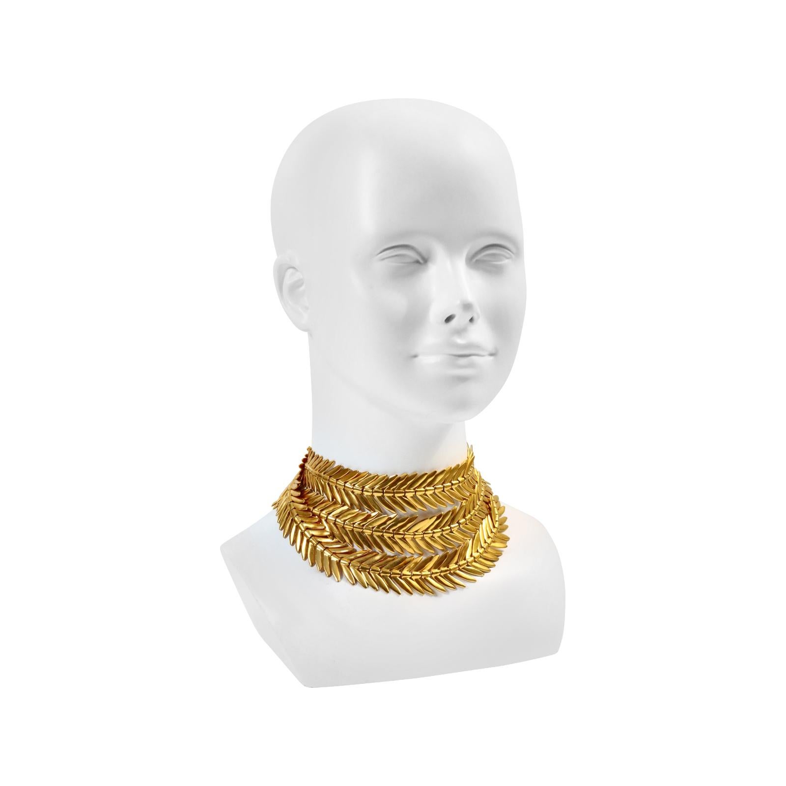 Vintage Anne Klein Gold Tone Long Necklace Circa 1980s 1