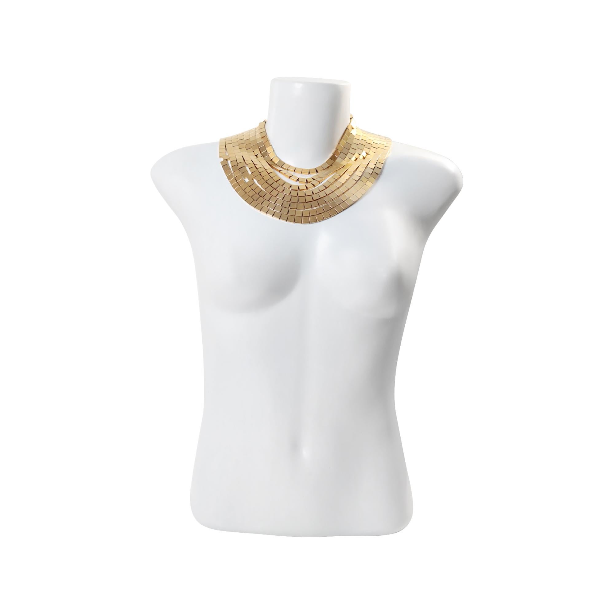 Vintage Anne Klein Couture - Collana a 8 fili in tonalità oro - circa anni '80 in vendita 6