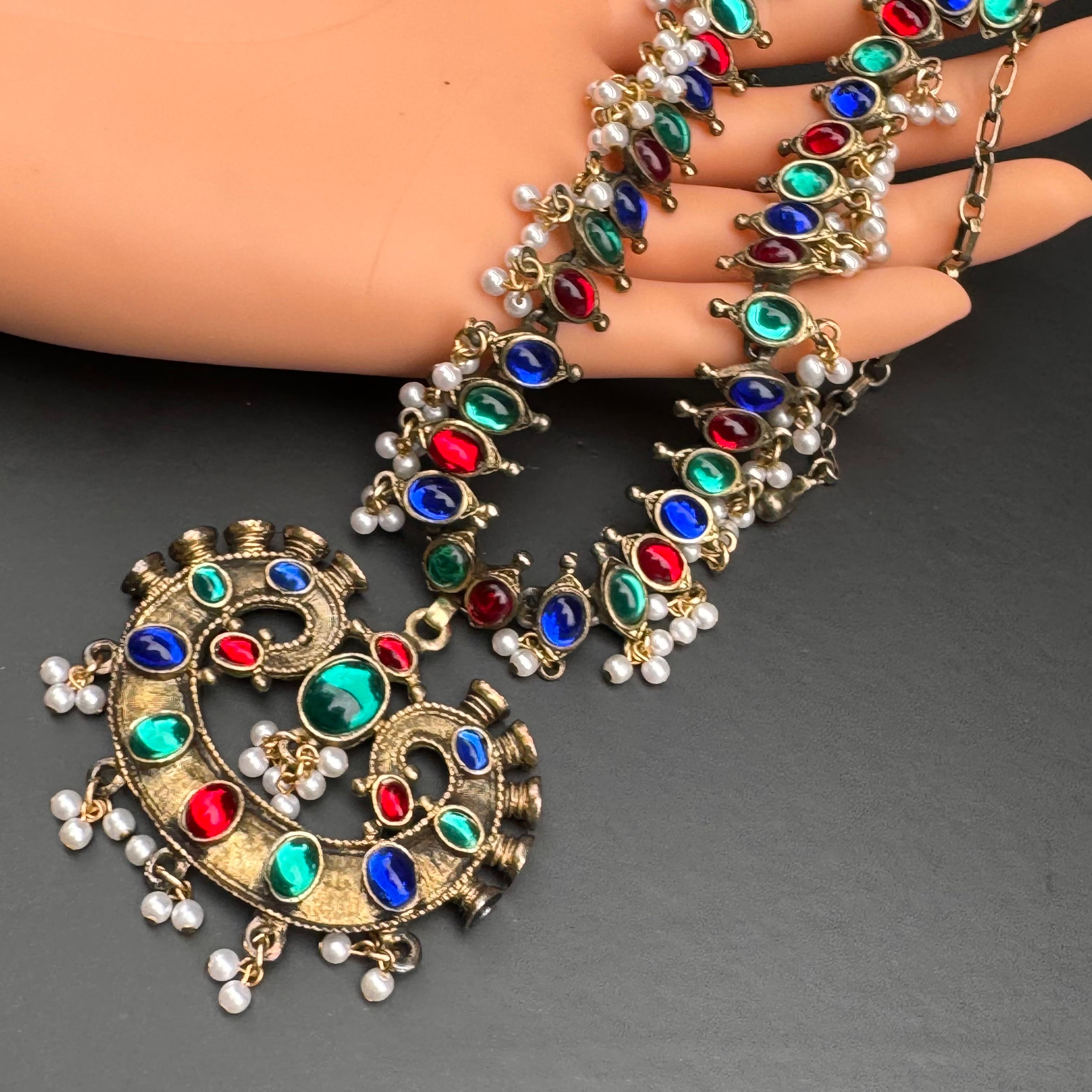 Vintage A. Klein Couture Collana in stile Mughal in vendita 9