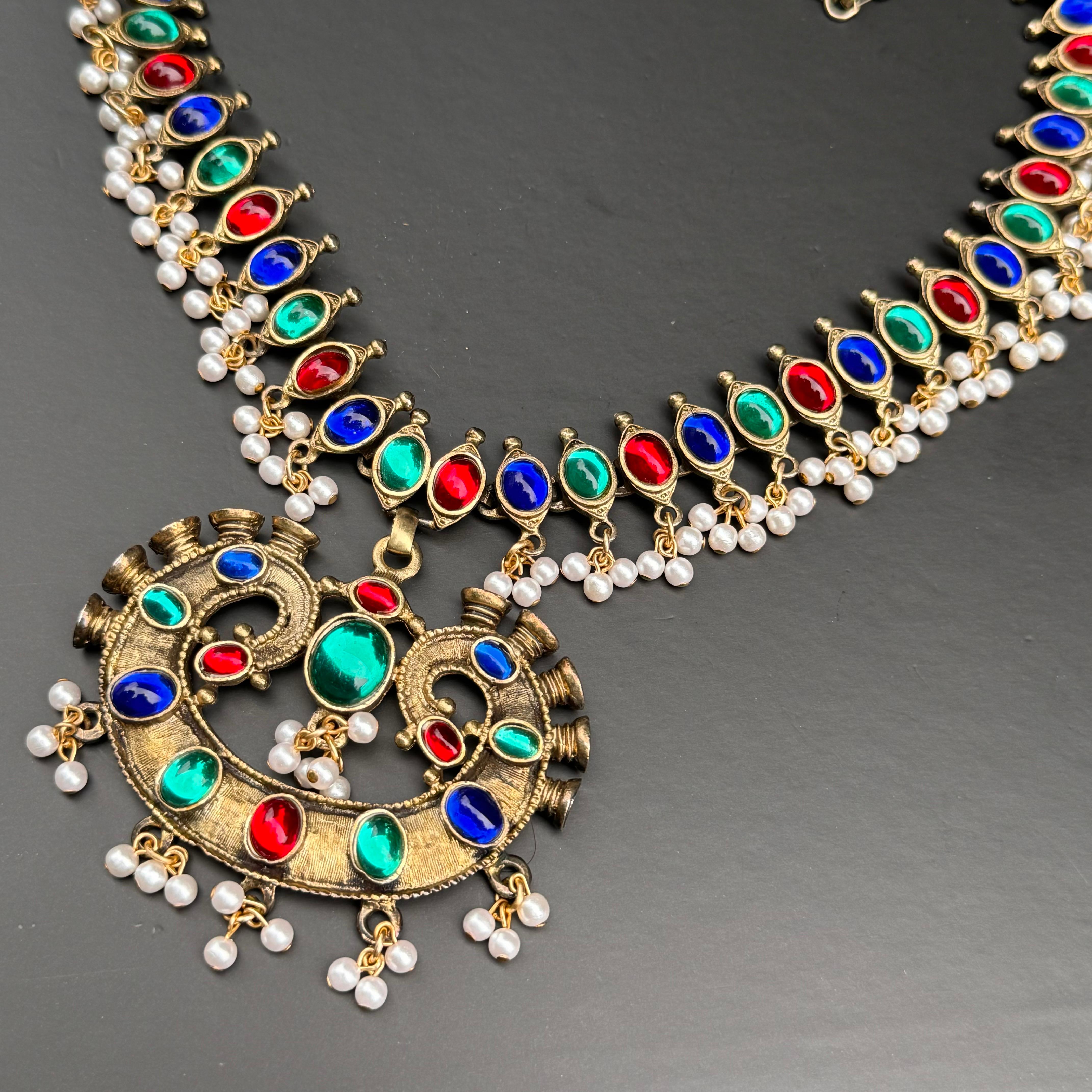 Vintage A. Klein Couture Collana in stile Mughal in vendita 1