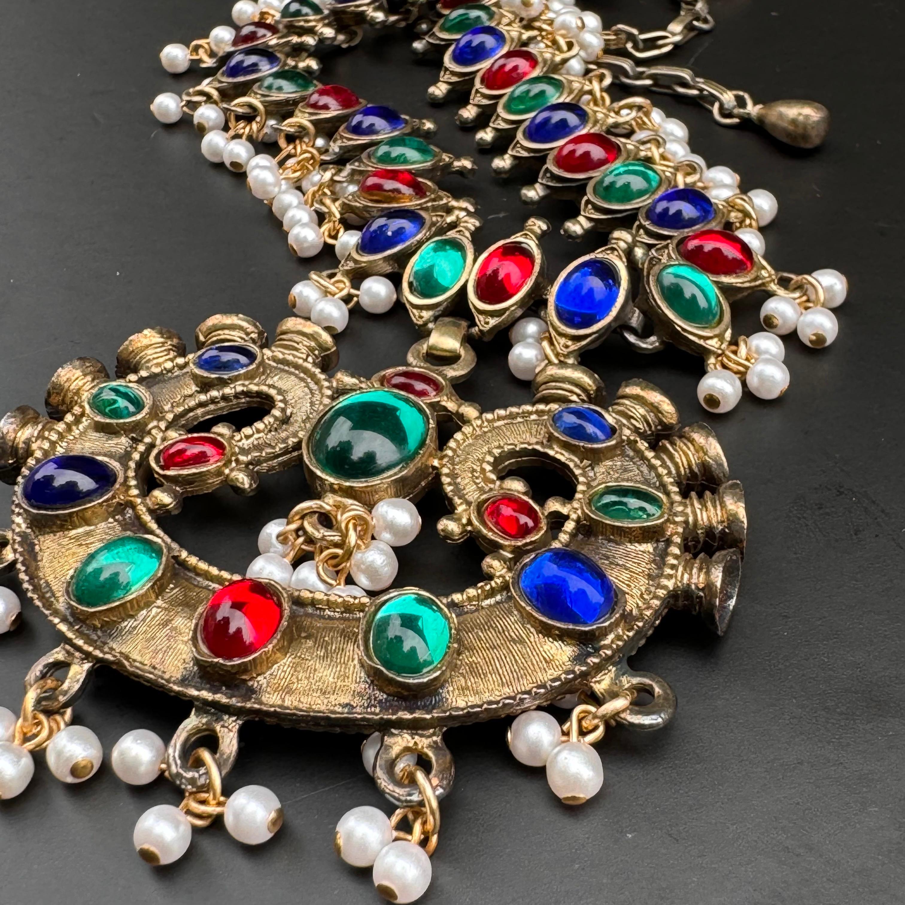 Vintage A. Klein Couture Collana in stile Mughal in vendita 2