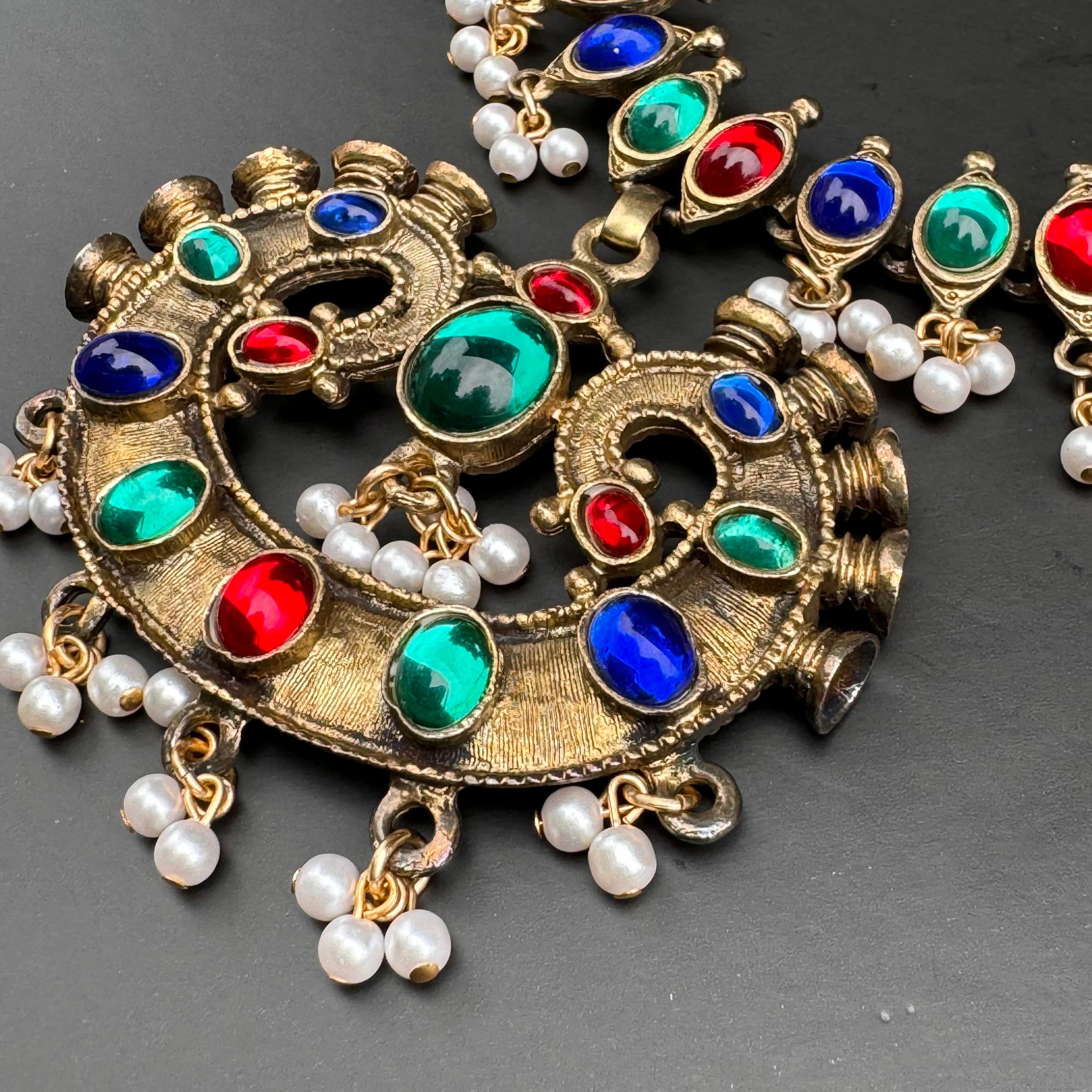 Vintage A. Klein Couture Collana in stile Mughal in vendita 3