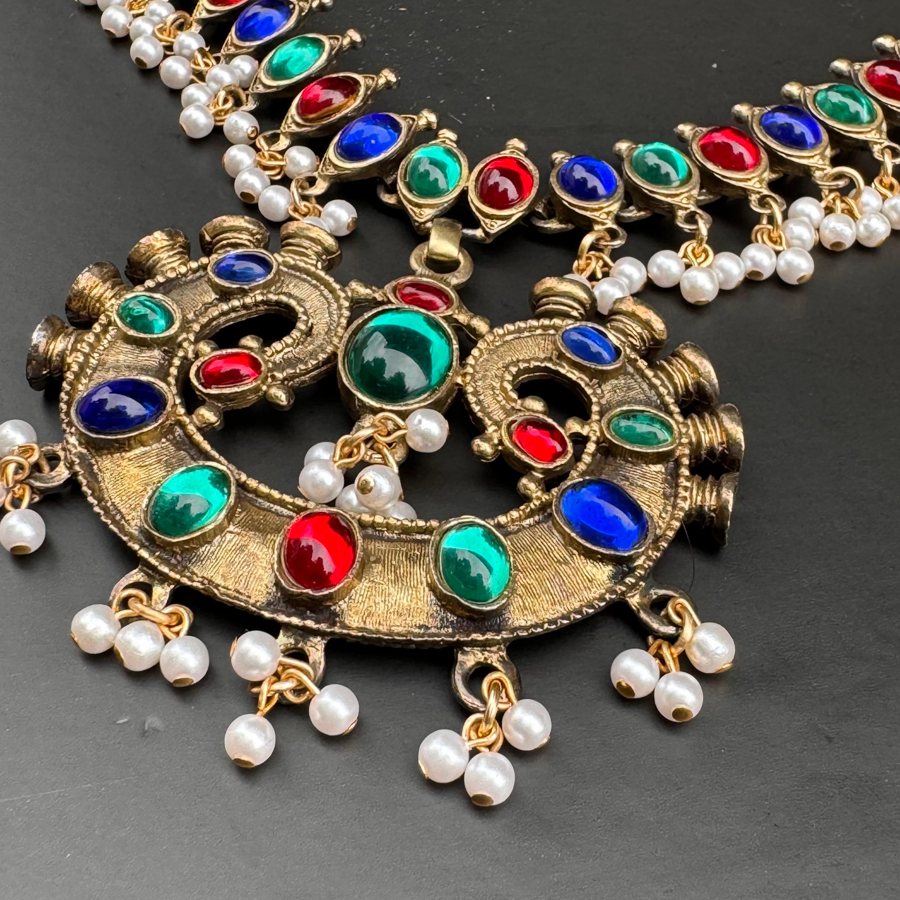 Vintage A. Klein Couture Collana in stile Mughal in vendita 4
