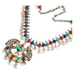 Vintage Anne Klein Couture Mughal Style Necklace 