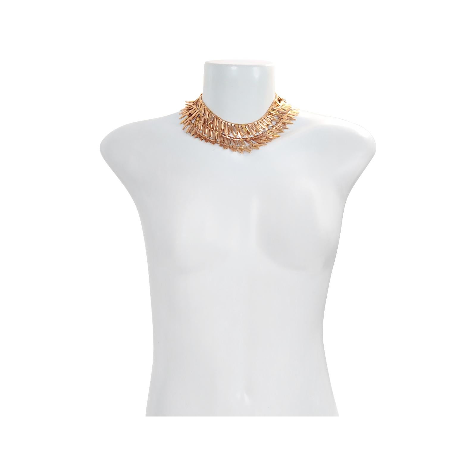 Women's or Men's Vintage Anne Klein Gold Tone Long Necklace Circa 1980s For Sale