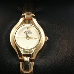 Vintage Anne Klein II 10/4532-3 Gold Tone Bangle Quartz Women’s Watch 5.75"