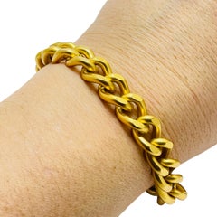 Vintage ANNE KLEIN signiertes Designer-Armband in Goldtönen mit Kette