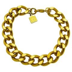 Vintage ANNE KLEIN signiertes Designer-Armband in Goldtönen mit Kette