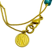 Vintage ANNE KLEIN signierte goldfarbene farbenfrohe Perlenkette mit Perlen, Vintage