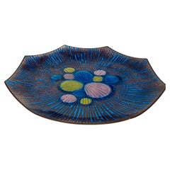 Placa esmaltada vintage Annemarie Davidson - Arte de estudio moderno de mediados de siglo sobre cobre