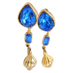 Boucles d'oreilles vintage Antigona Paris 1980