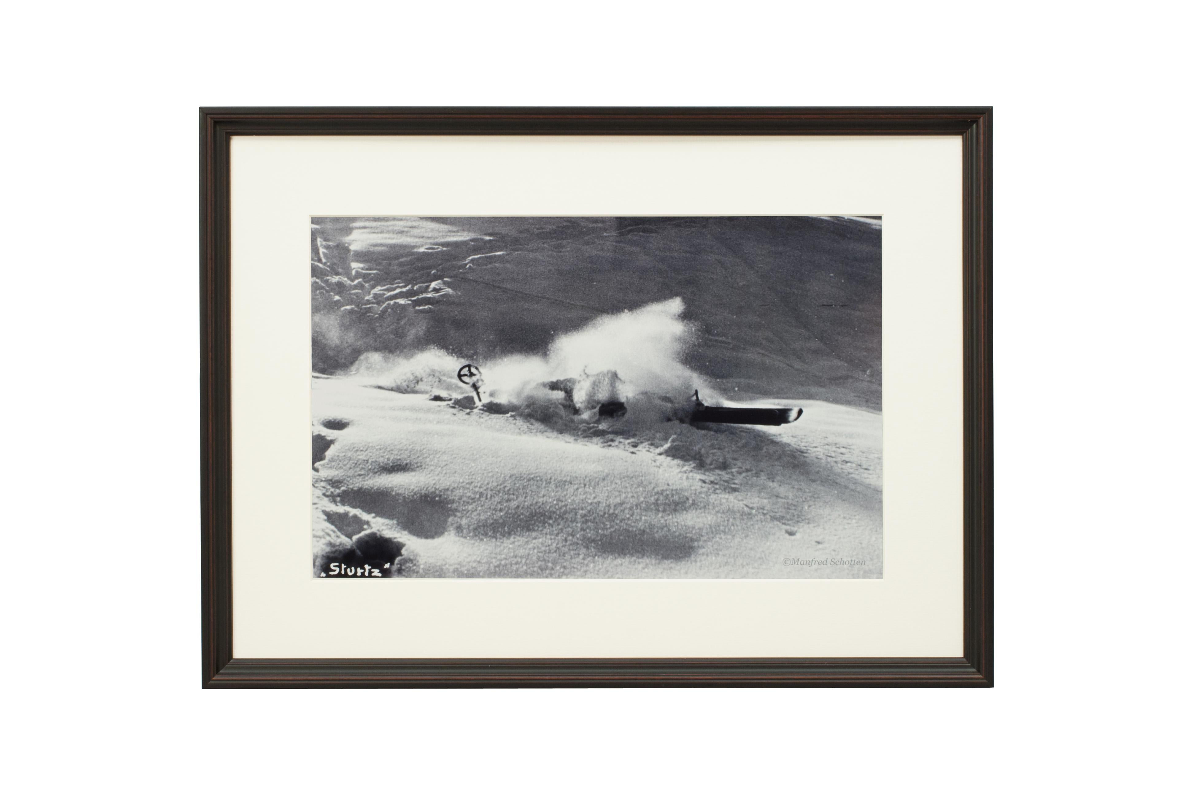 Antike, antike Alpinskifotografie, „NOSE DIVE“, Vintage im Angebot 3