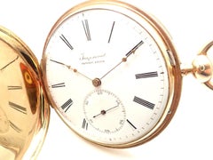 Vintage Antique Arnold Adams London Lever Key Wind Yellow Gold Pocket Watch