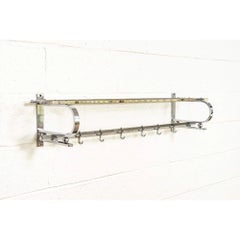 Vintage Antique Art Deco Bauhaus Coat and Hat Rack in Chrome, circa 1930