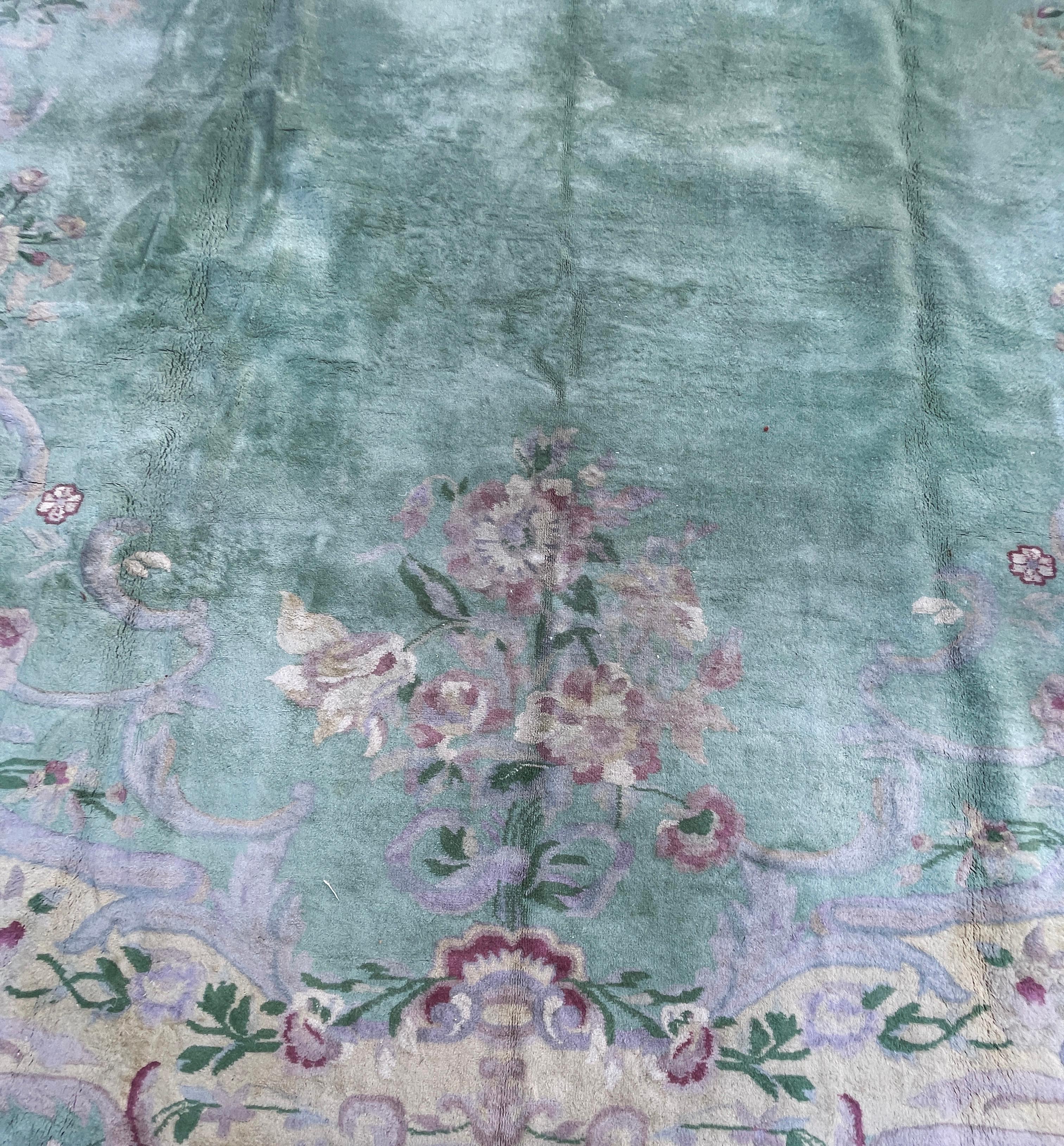 20th Century Vintage/Antique Art Deco Chinese Oriental Carpet, Over Size  For Sale