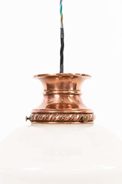 Vintage Antique Art Deco Church White Opaline Glass Flush Ceiling Light, C.1920