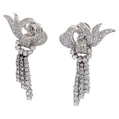 Antique Antique Art Deco Diamond Dangle Earrings