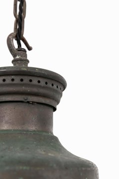 Vintage Antique Art Deco Semi-Spherical Opaline Glass Pendant Light, C.1930