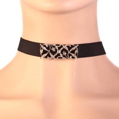 Vintage Antique Art Nouveau Diamond Set Brooch Dog Collar Head Band, 1900s