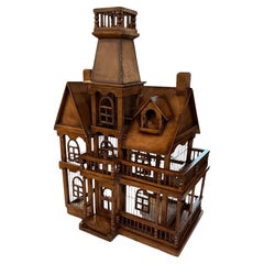 Vintage Antique Art Wood Bird House