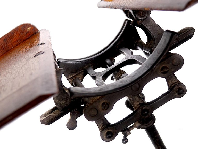 Vintage Antique Articulated And Ornate Cast Iron Book Stand At 1stdibs