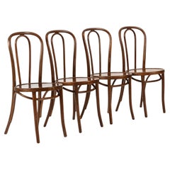 Vintage Antique Bentwood Bistro Cafe Chairs by Thonet Set of 4