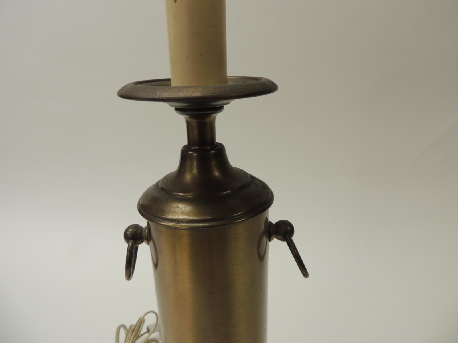 round brass table lamp