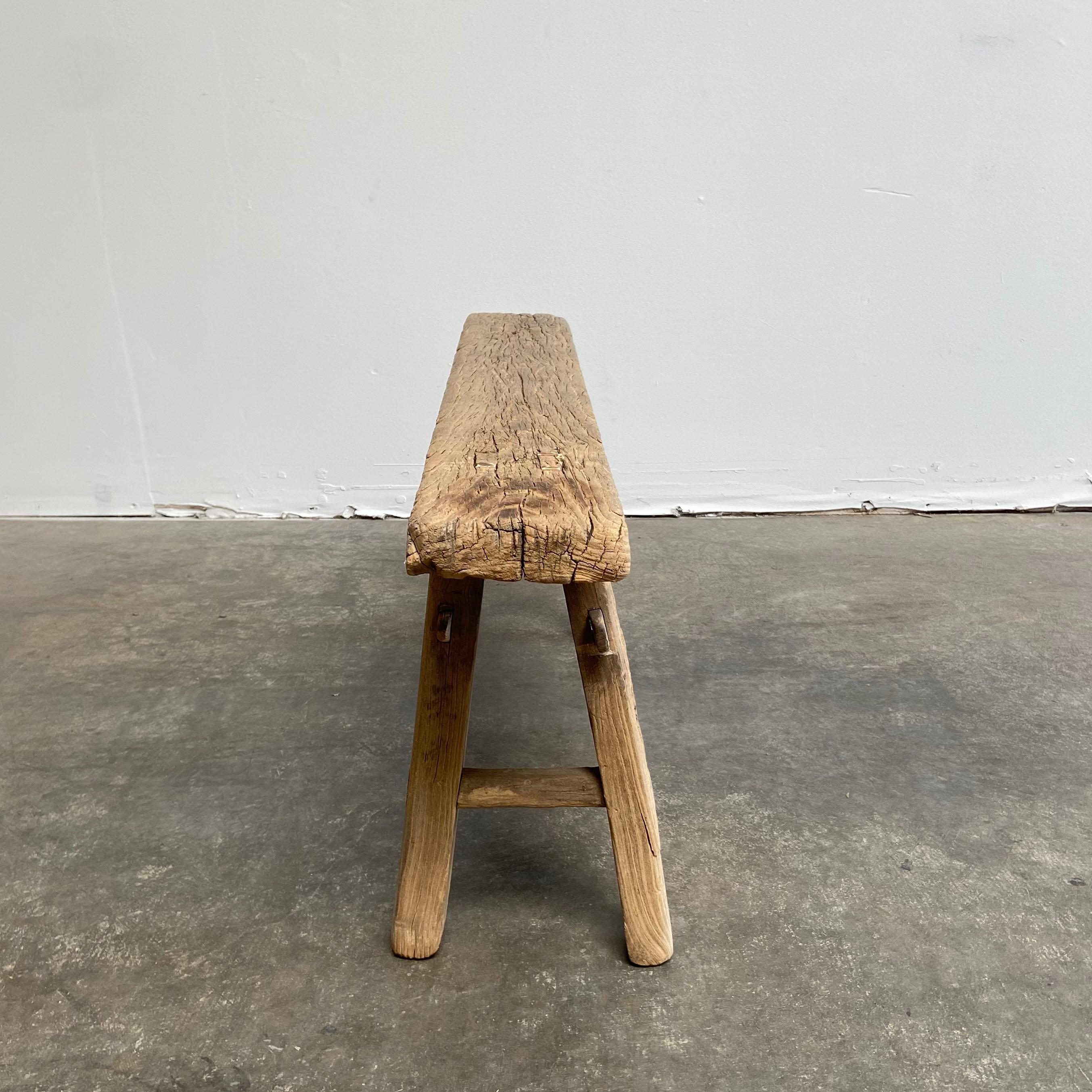 Vintage Antique Elm Wood Bench at 1stDibs | old bench, vintage elm wood ...