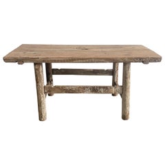 Vintage Antique Elm Wood Coffee Table
