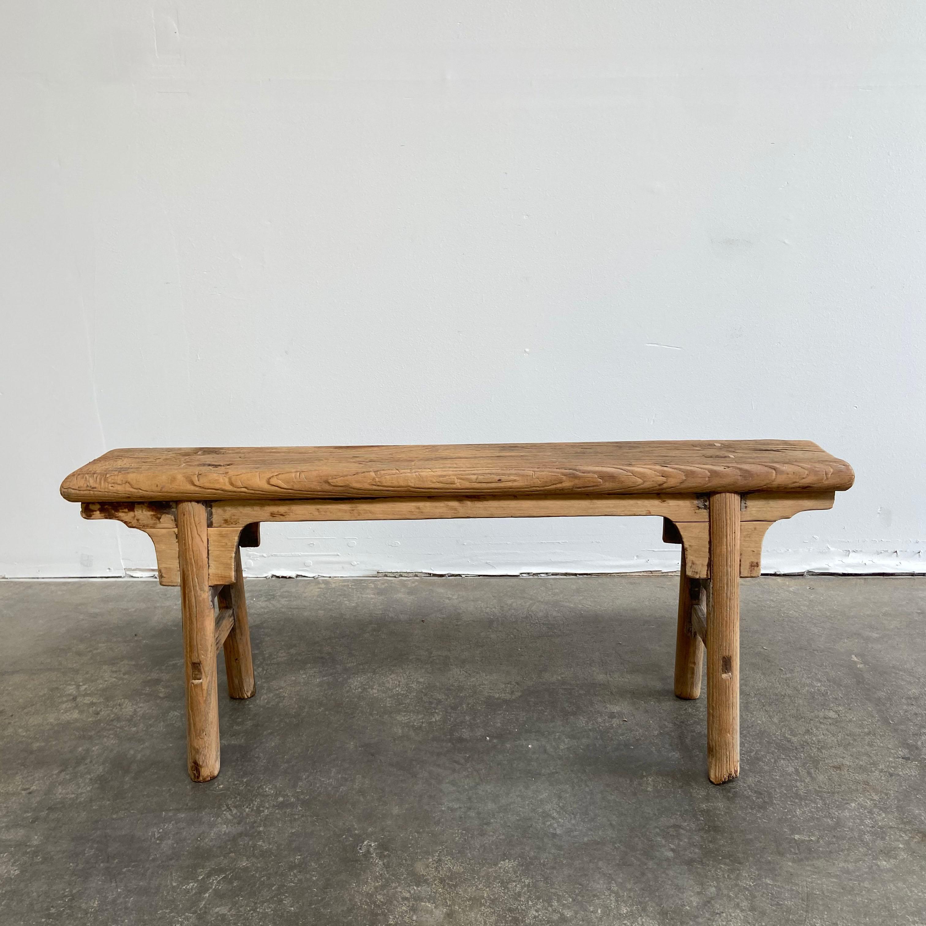 Vintage antique elm wood skinny bench
These are the real vintage antique elm wood benches! Beautiful antique patina, with weathering and age, these are solid and sturdy ready for daily use, use as a table behind a sofa, stool, coffee table, they