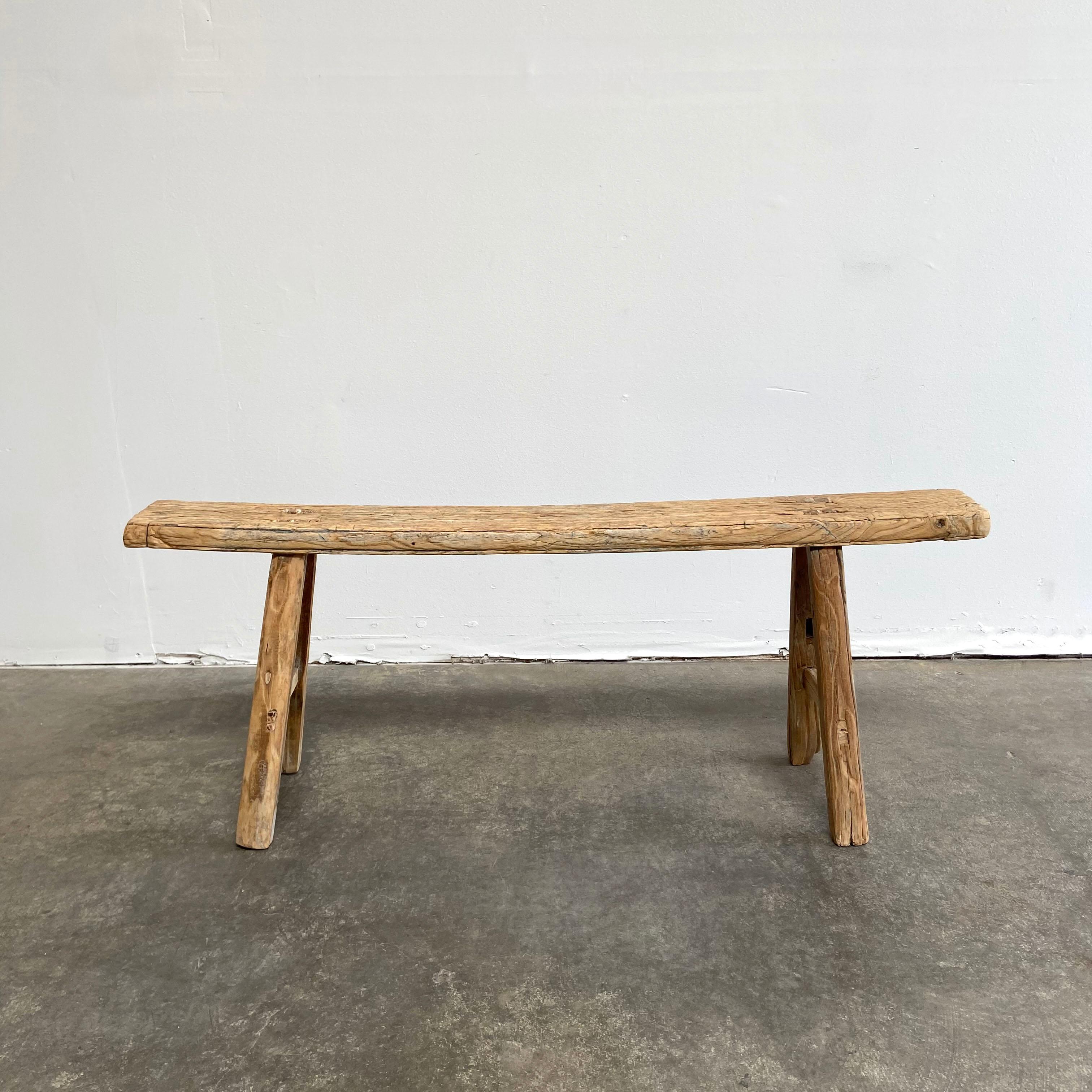 Vintage antique elm wood skinny bench
These are the real vintage antique elm wood benches! Beautiful antique patina, with weathering and age, these are solid and sturdy ready for daily use, use as as a table behind a sofa, stool, coffee table, they