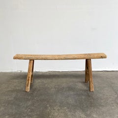Vintage Antike Ulme Holz Skinny Bank