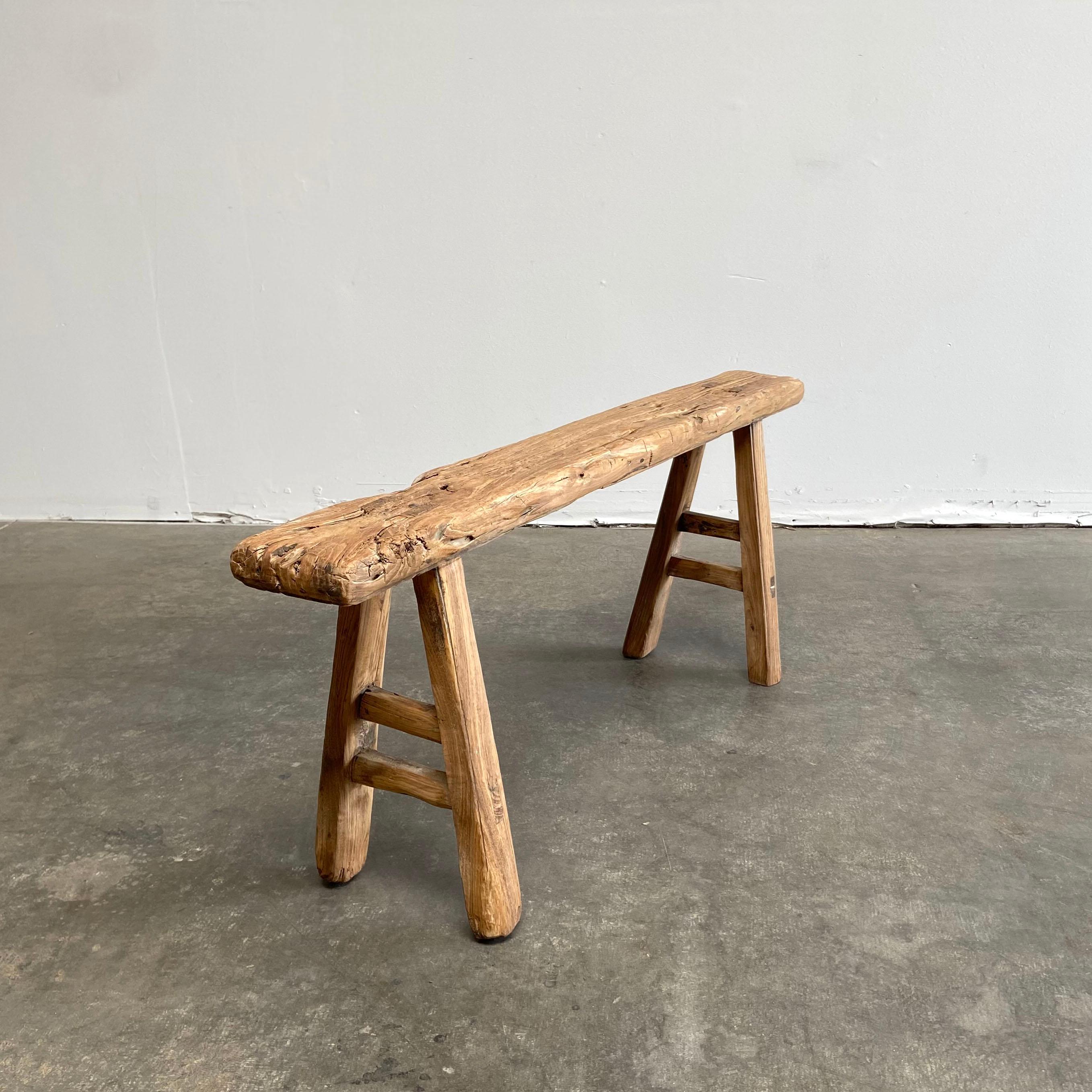 Vintage antique elm wood bench
These are the real vintage antique elm wood benches! Beautiful antique patina, with weathering and age, these are solid and sturdy ready for daily use, use as as a table behind a sofa, stool, coffee table, they are