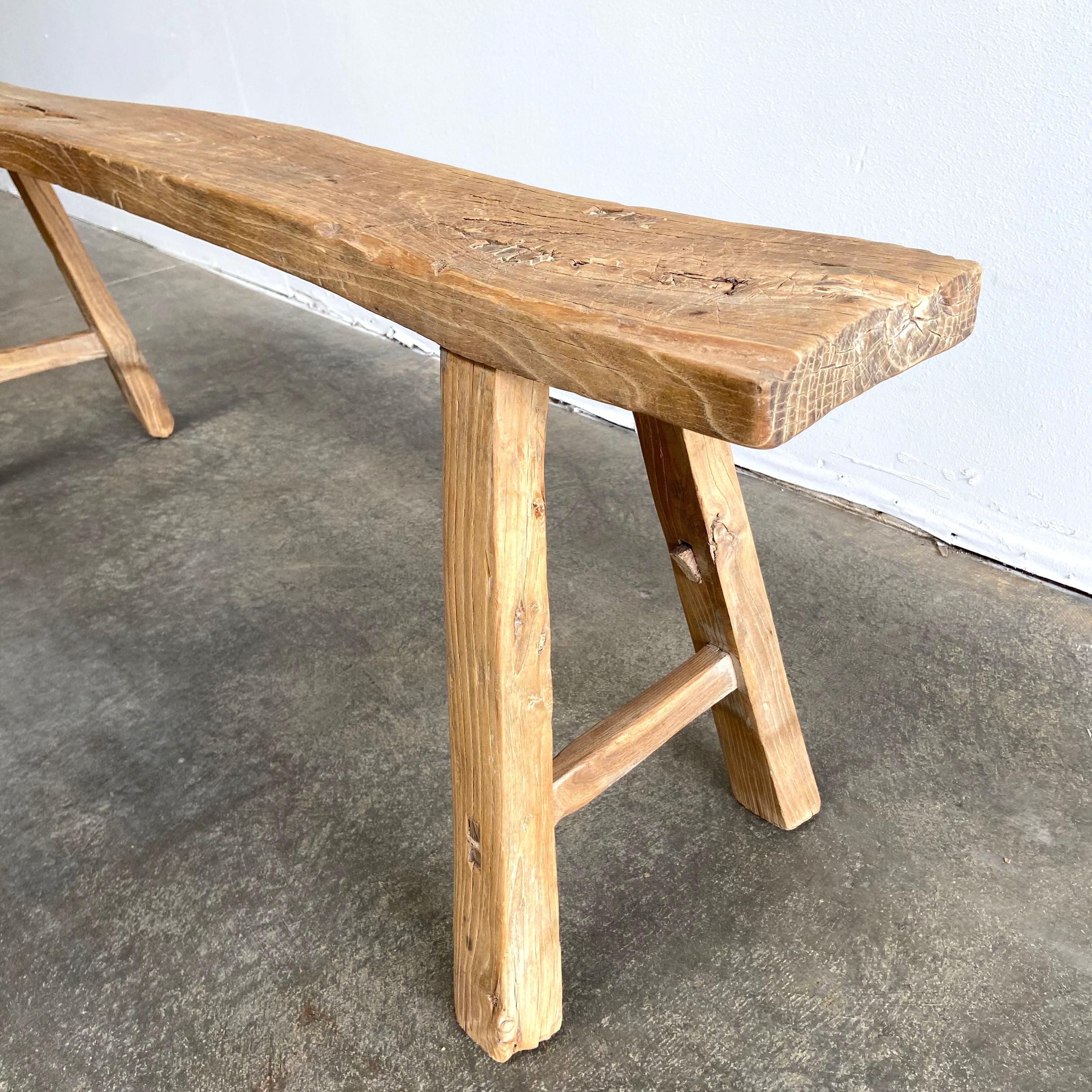 Skinny bench / vintage antique elm wood bench
These are the real vintage antique elm wood benches! Beautiful antique patina, with weathering and age, these are solid and sturdy ready for daily use, use as as a table behind a sofa, stool, coffee