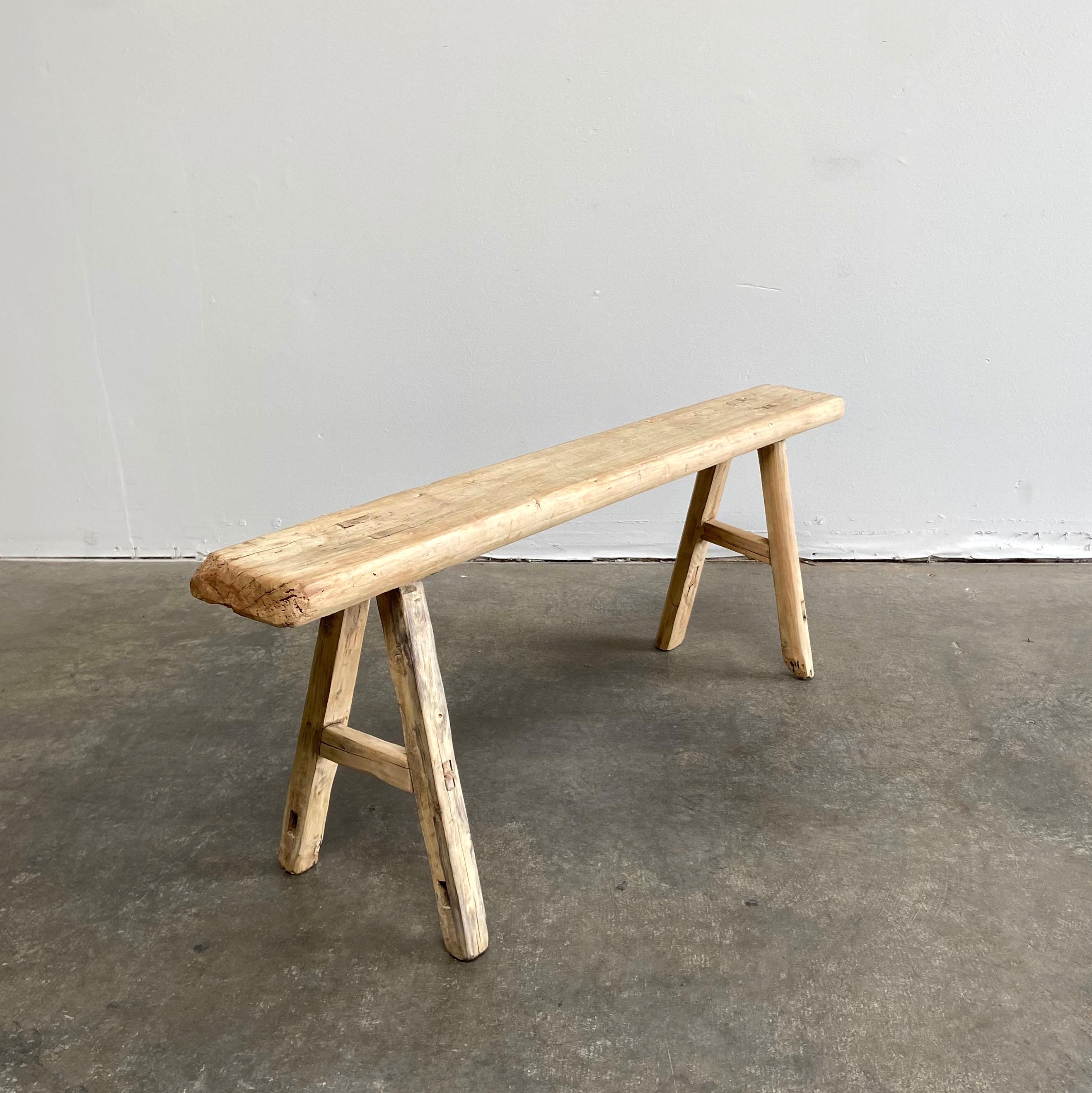 Vintage antique elm wood bench
These are the real vintage antique elm wood benches! Beautiful antique patina, with weathering and age, these are solid and sturdy ready for daily use, use as a table behind a sofa, stool, coffee table, they are great