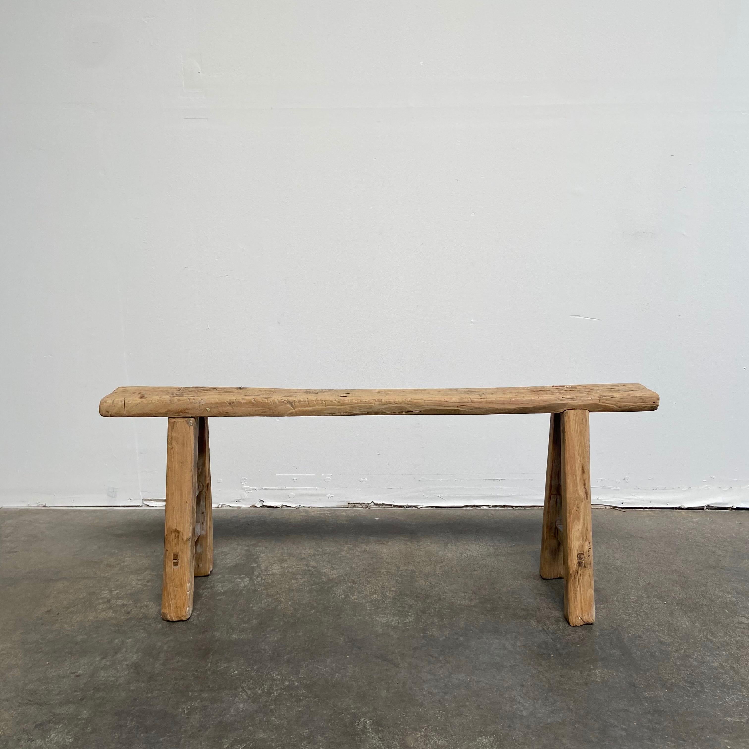 Vintage antique elm wood skinny bench
These are the real vintage antique elm wood benches! Beautiful antique patina, with weathering and age, these are solid and sturdy ready for daily use, use as as a table behind a sofa, stool, coffee table, they