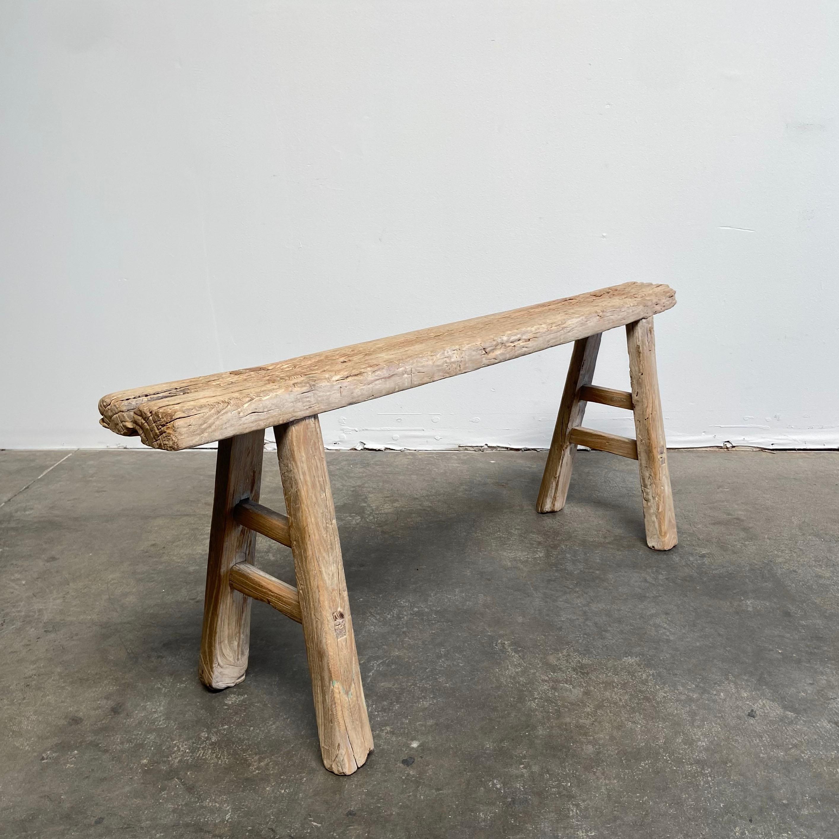 skinny wood bench