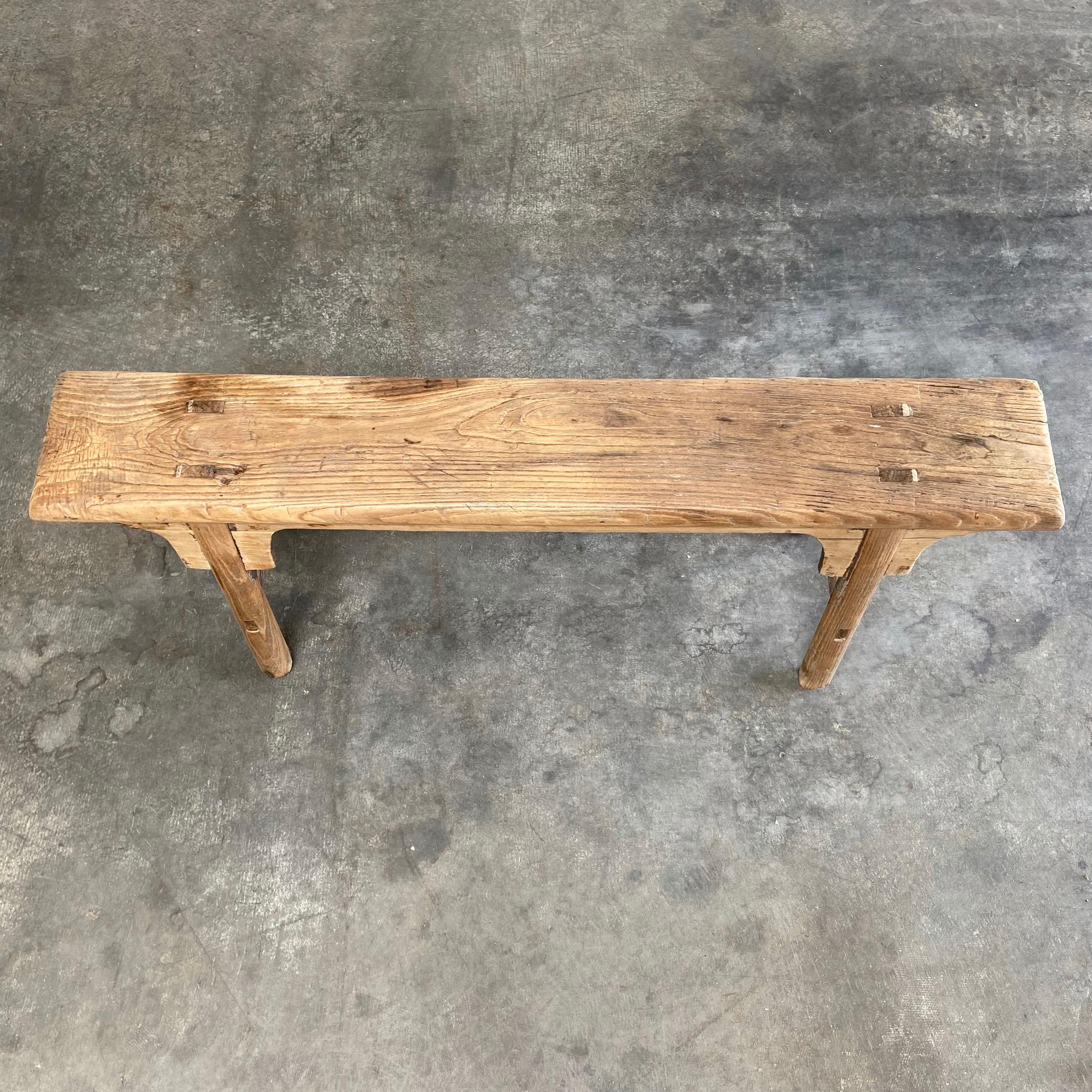skinny wood bench