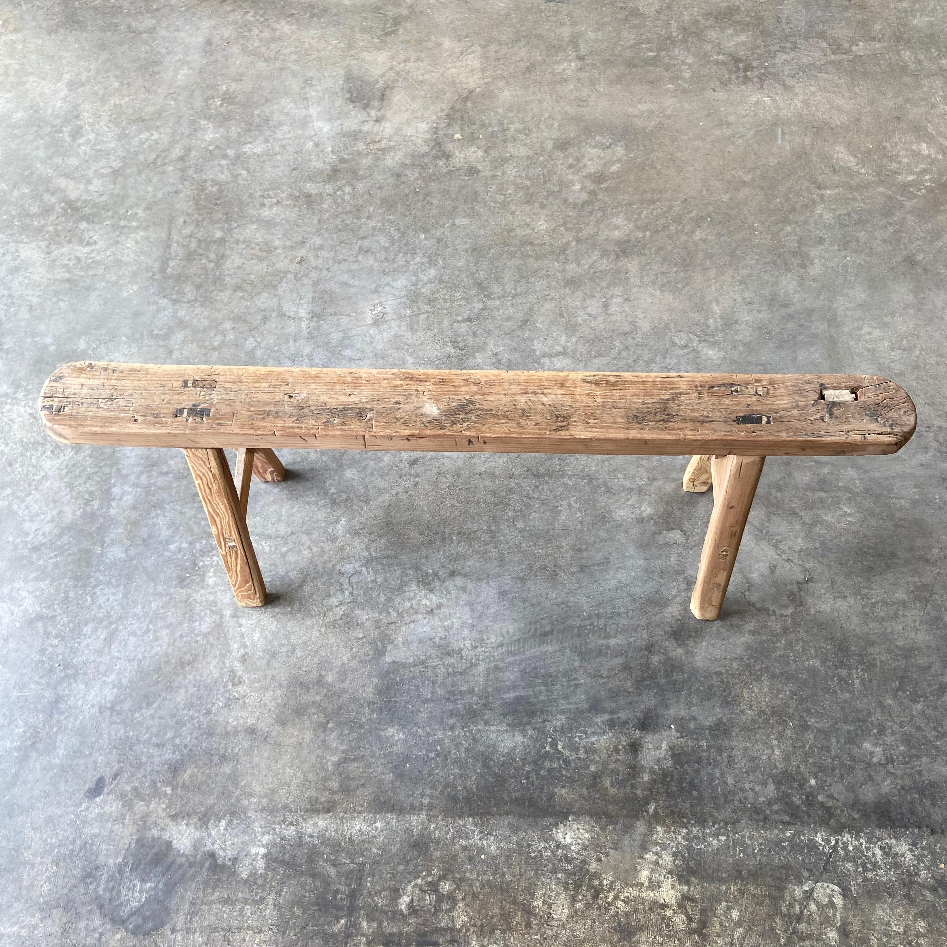 skinny vintage bench
