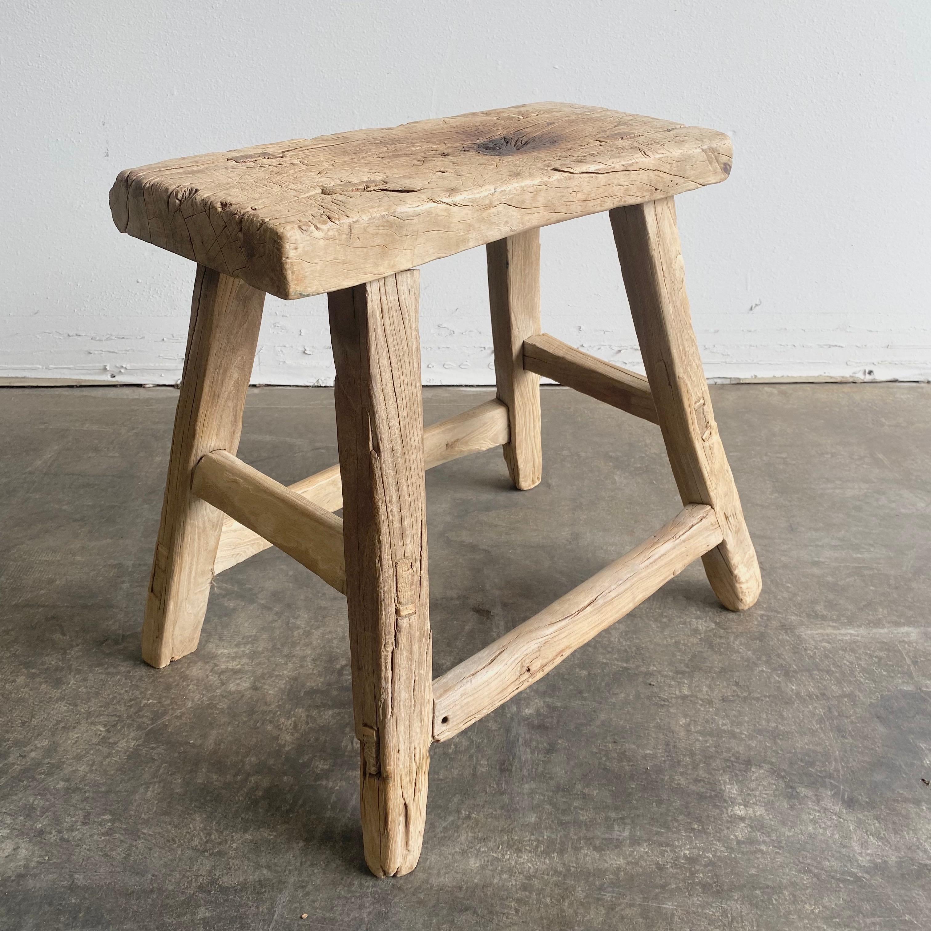 Vintage Antique Elm Wood Stool at 1stDibs wooden stools for sale