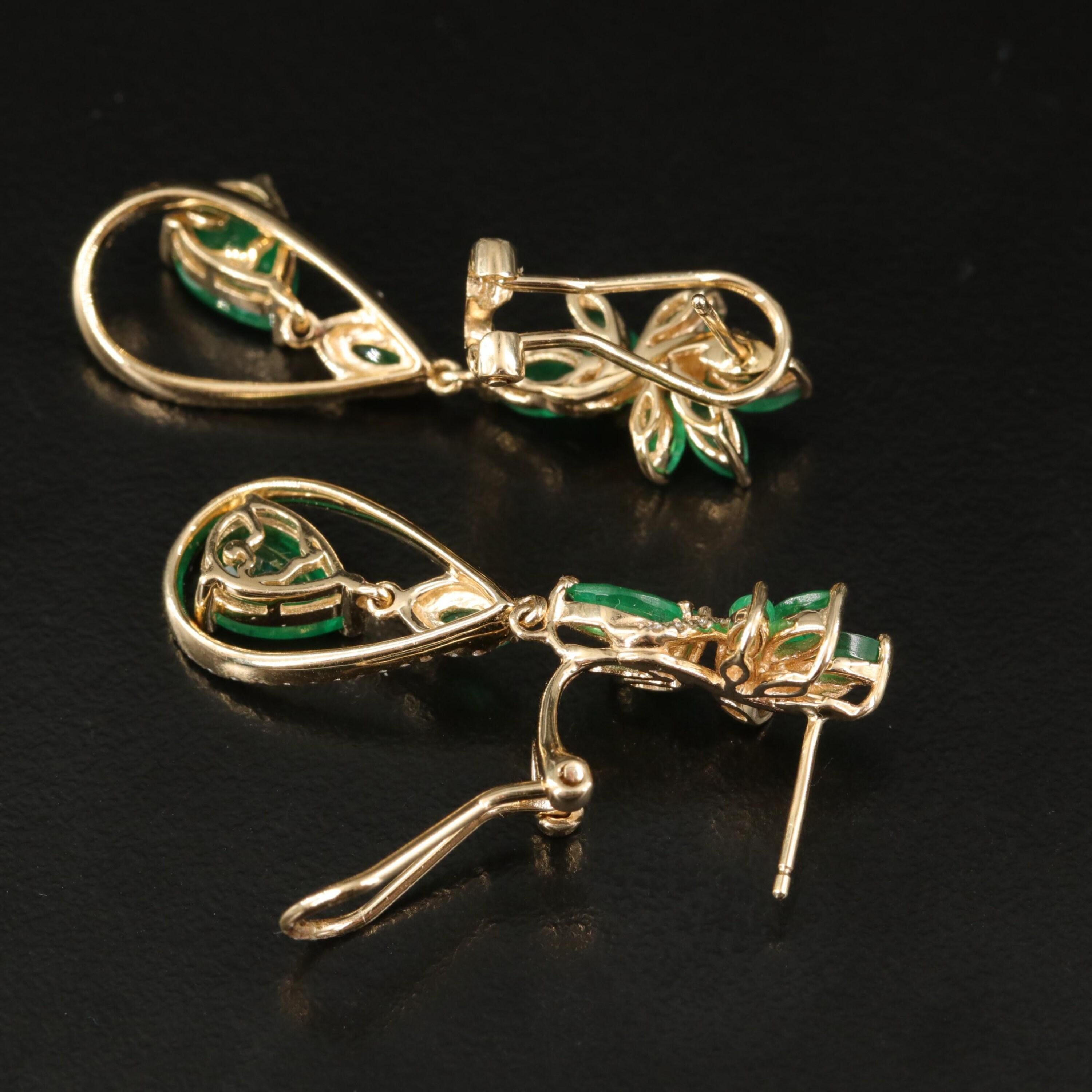 vintage emerald drop earrings