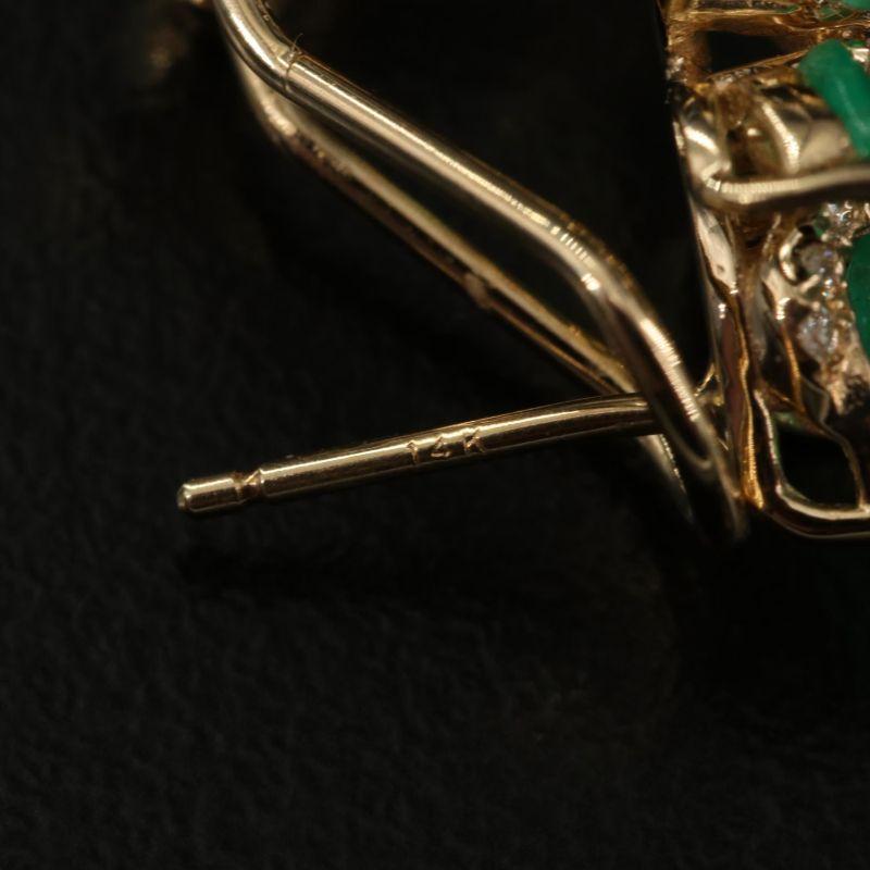 antique emerald drop earrings