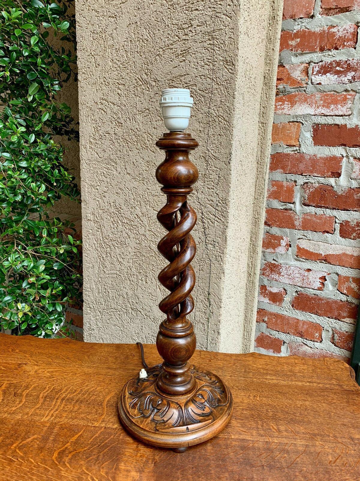 antique wooden lamp