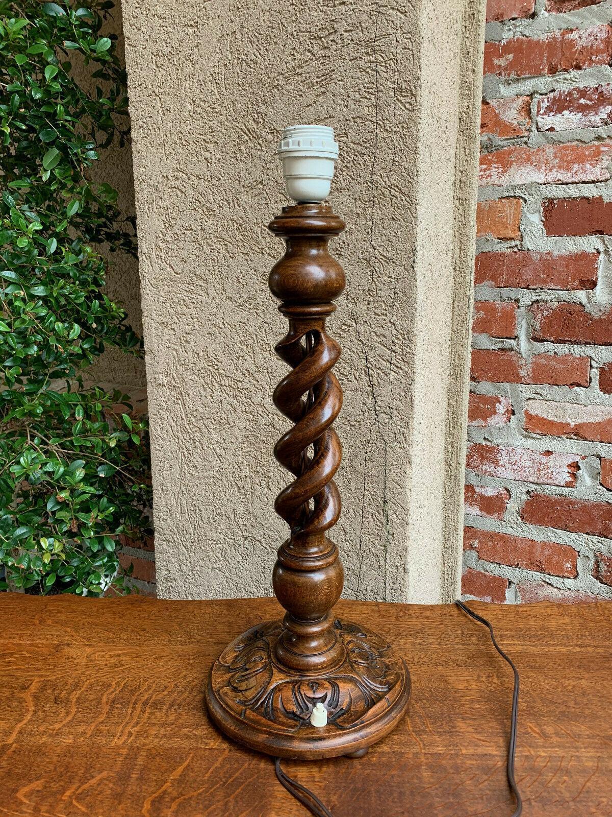 antique wood lamps